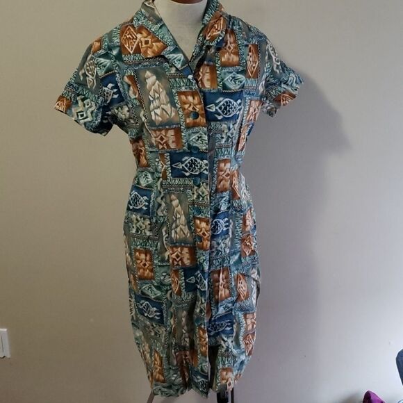 VINTAGE Handmade Pinup Dress size 6 - Picture 2 of 7